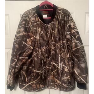Stearns Dry Wear Mens Advantage Max-4 Camo Hunting Jacket Waterproof Size Large!